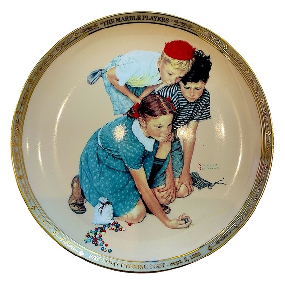 Islandia International Collectible Plate Depicting “The Marble Players” - Picture 2 of 9